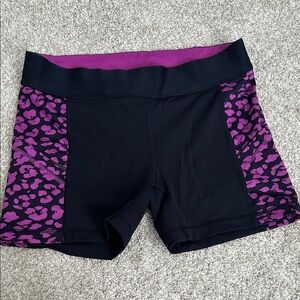 Lululemon Athletica Black and Purple Patterned Shorts, size 8